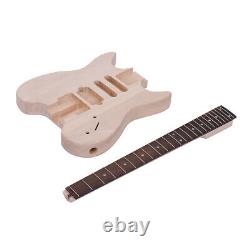 Ensemble de bricolage pour guitare électrique avec corps en bois de tilleul, touche en bois de rose et manche en érable H3R5.
