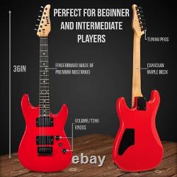 Ensemble de démarrage parfait de guitare pour enfants, guitare électrique de 36 pouces avec amplificateur