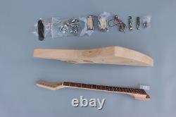 Ensemble de guitare 1Set Kit de guitare électrique Manche de guitare 22 frettes Touche en palissandre Pour tête de banane