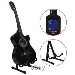 Ensemble de guitare Tidyard 12 pièces avec 6 cordes et support de guitare 38 pouces K8Q4