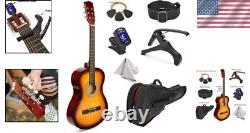 Ensemble de guitare débutant Sunburst de 30 pouces pour enfants avec accessoires légers