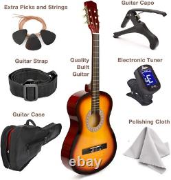 Ensemble de guitare débutant Sunburst de 30 pouces pour enfants avec accessoires légers