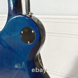 Ensemble de guitare électrique Adulte Blue Burst en Type Solide avec Joint en Chrome à 6 Cordes