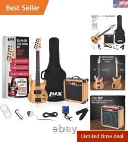 Ensemble de guitare électrique pour enfants débutants ultime avec ampli et accessoires en naturel