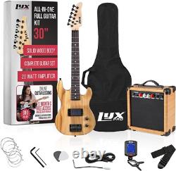 Ensemble de guitare électrique pour enfants débutants ultime avec ampli et accessoires en naturel