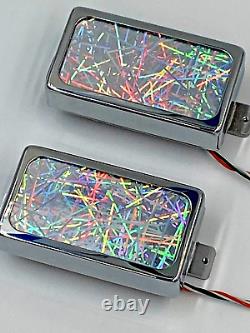 Ensemble de micros humbucker Lace Sensor Holographic Fibers Alumitone, construit par Jeff Lace