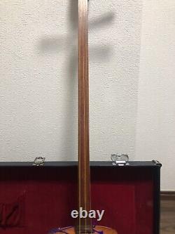 Étui rigide Near Mint pour Shamisen japonais, ensemble de musique, sac pour instrument à 3 cordes, doré