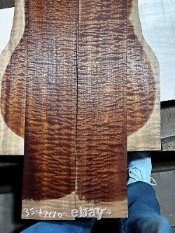 Exposition de guitare en bois de sapele matelassé avec un ensemble de luthier pour le dos et les côtés