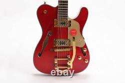F Hole Semi Hollow Body Tl Electric Guitar Gold Hardware Set In Fast Shipping
