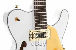 F Trou Tl Guitare Électrique Bigsby Pont D'or Hardware Set En Blanc Couleur Archtop