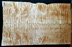 Flame Maple Quilled Wood 11875 Luthier 5a Guitar Les Paul Top Set 24x 15x. 625