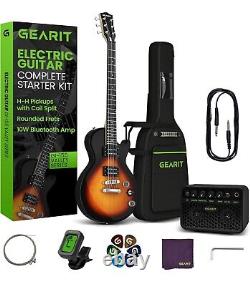 GEARit GI-155 Série Valley, ensemble de guitare électrique 39 avec amplificateur, micros H-H