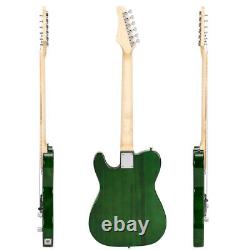 Glarry Tele-style De Guitare Électrique Maple F-board Solid Set & Tool Uk Stock Vert