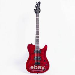 Grote Tele Set In Neck Electric Guitar Red Color Locking Tuners (rouge)