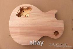 Guitare Diy Body Replacement Mahogany Flame Maple Placage Set In Heel