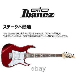 Guitare Électrique GIO Ibanez GRX40 avec Ensemble d'Accessoires pour Débutant Couleur Candy Apple