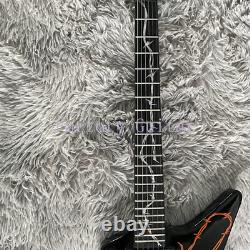 Guitare Électrique Noire EX Corps en Acajou Micros HH Ensemble Joint Expédition Rapide