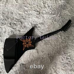 Guitare Électrique Noire EX Corps en Acajou Micros HH Ensemble Joint Expédition Rapide