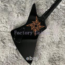 Guitare Électrique Noire EX Corps en Acajou Micros HH Ensemble Joint Expédition Rapide