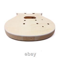 Guitare Électrique en Acajou Flamme Ensemble 22 Frettes Manche PRS Incrustation Points DIY Guitare Débutant