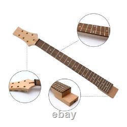 Guitare Électrique en Acajou Flamme Ensemble 22 Frettes Manche PRS Incrustation Points DIY Guitare Débutant