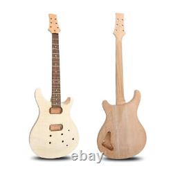 Guitare Électrique en Acajou Flamme Ensemble 22 Frettes Manche PRS Incrustation Points DIY Guitare Débutant