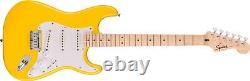 Guitare Fender Squier STRAT Hardtail - RÉGLAGE LUTHIER avec extras - jaune prêt à rocker