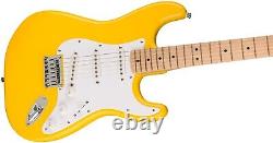 Guitare Fender Squier STRAT Hardtail - RÉGLAGE LUTHIER avec extras - jaune prêt à rocker