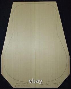 Guitare Luthier Bois de Ton MASTERGRADE ÉPINETTE ROUGE ADIRONDACK Ensemble de Table d'Harmonie