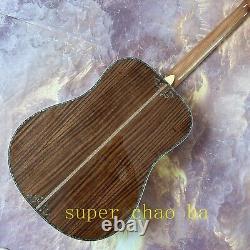 Guitare acoustique 41 D-45 en acacia massif avec incrustation d'abalones et touche en ébène