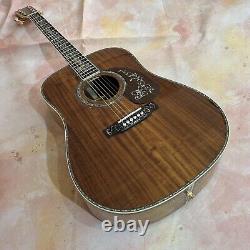 Guitare acoustique 41 D-45 en bois d'acacia massif avec incrustation en nacre 6 cordes 20 frettes