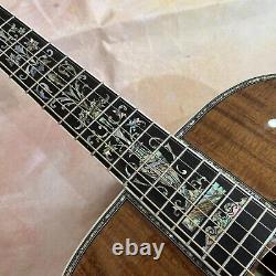 Guitare acoustique 41 D-45 en bois d'acacia massif avec incrustation en nacre 6 cordes 20 frettes