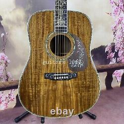 Guitare acoustique 41 D-45 en bois d'acacia massif avec incrustations en nacre Livraison rapide