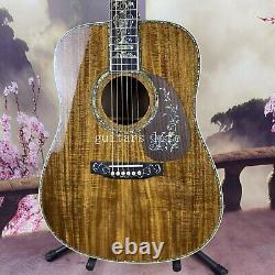 Guitare acoustique 41 D-45 en bois d'acacia massif avec incrustations en nacre Livraison rapide