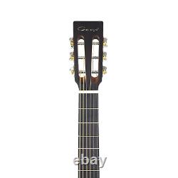 Guitare acoustique Caraya Parlor Cedar Top avec micros intégrés/accordeur naturel PARLOR6