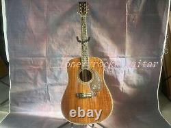 Guitare acoustique D-45 en acacia massif avec incrustation d'abalone et touche en palissandre motif