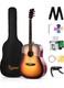 Guitare Acoustique Zjw Gold 41 Pour Adultes, Adolescents Et Débutants - Ensemble Complet Avec Bague
