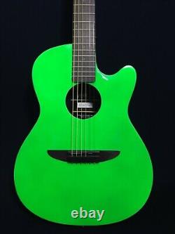 Guitare acoustique/classique à dos rond Light-Weight 38 Haze 836CGR, vert néon + housse