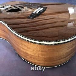 Guitare acoustique solide en acacia 41 D-45 avec incrustations d'ormeau et touche en palissandre