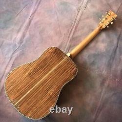 Guitare acoustique solide en acacia 41 D-45 avec incrustations d'ormeau et touche en palissandre