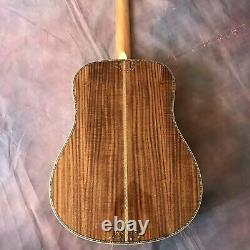 Guitare acoustique solide en acacia 41 D-45 avec incrustations d'ormeau et touche en palissandre