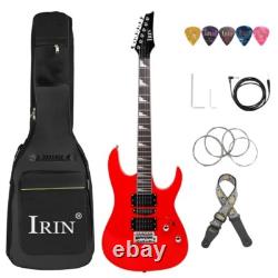 Guitare électrique 6 cordes 24 frettes corps en érable avec étui