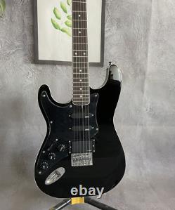 Guitare électrique Custom ST gaucher noir avec micros SSH et livraison gratuite