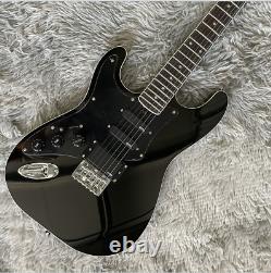 Guitare électrique Custom ST gaucher noir avec micros SSH et livraison gratuite