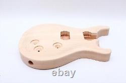 Guitare électrique DIY pour corps en acajou de style PRS avec cap en érable, 22 frettes, incrustations de points et manche collé