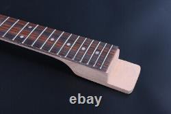 Guitare électrique DIY pour corps en acajou de style PRS avec cap en érable, 22 frettes, incrustations de points et manche collé