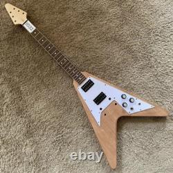 Guitare électrique Flying V à assembler soi-même, avec ensemble complet d'accessoires