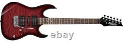 Guitare électrique GIO Ibanez GRX70QA-TRB pour débutants avec ensemble d'accessoires NEUVE.
