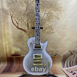 Guitare électrique LP avec table en érable flamme blanche, touche en palissandre avec abalone, 6 cordes