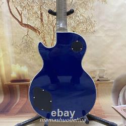 Guitare électrique LP avec table en érable flamme blanche, touche en palissandre avec abalone, 6 cordes